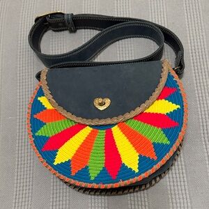 Colorful Woven Crossbody Bag